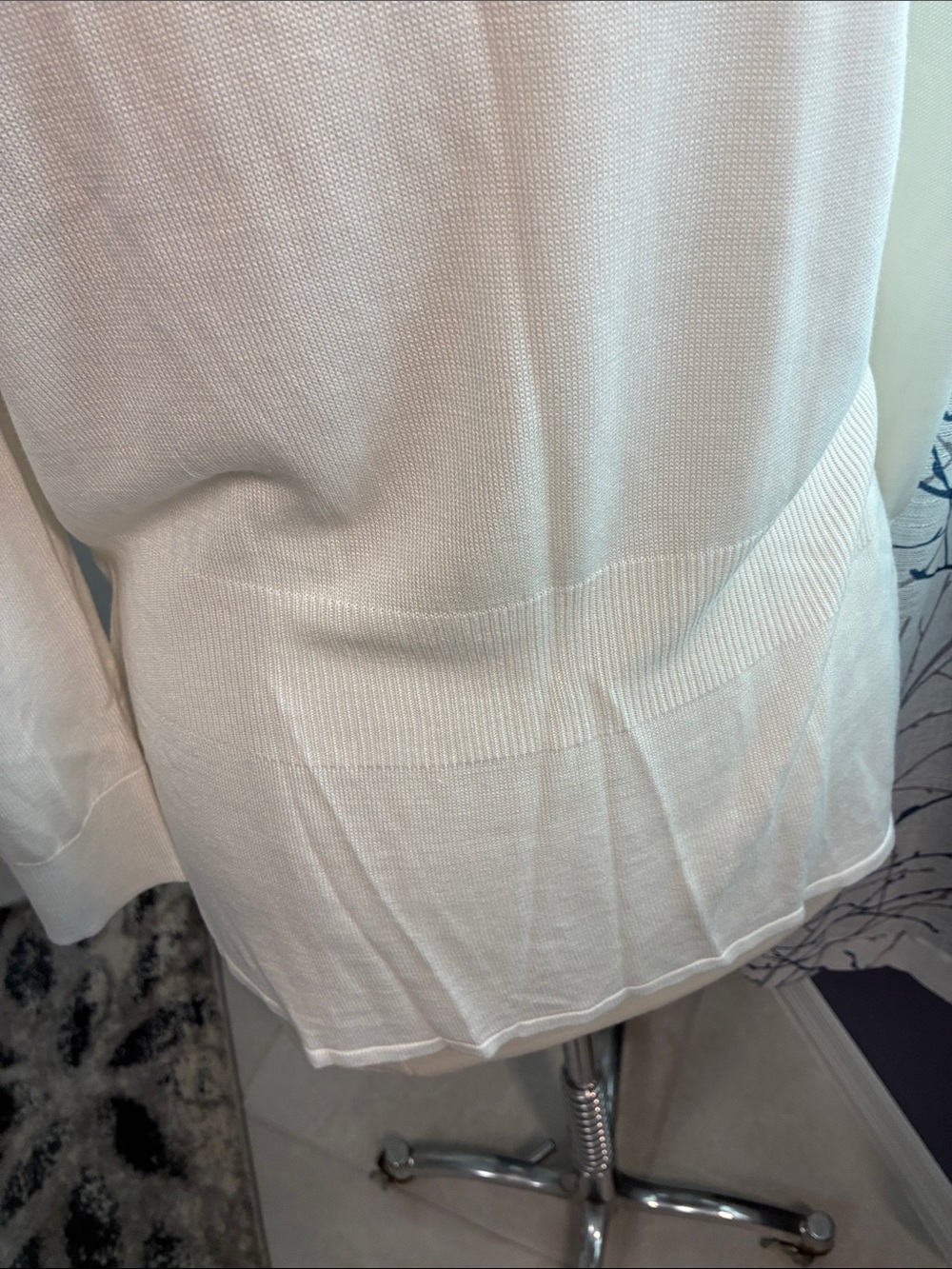 WHBM White Ruffle Open-Front Cardigan - Picture 5 of 8